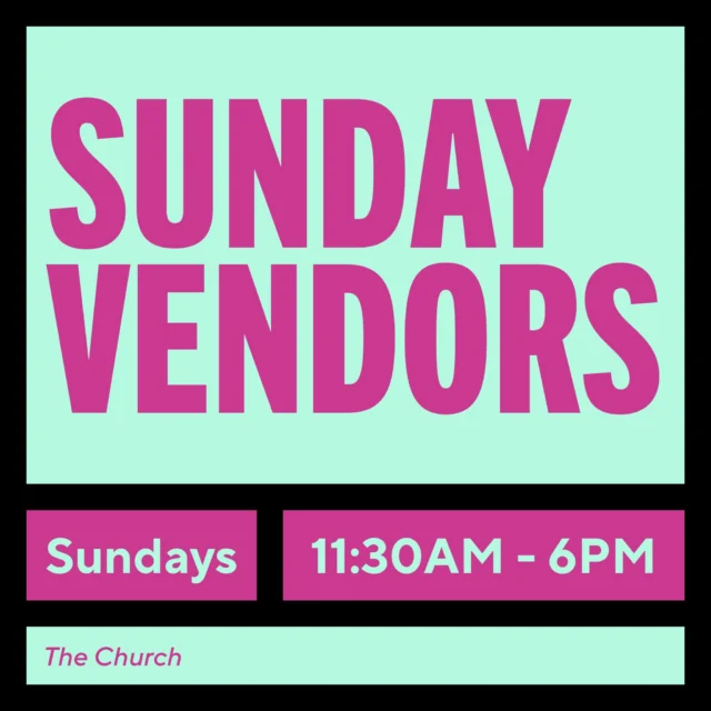 No Vendor this Sunday with it being Father's Day, but if you or someone you know has a small business and wants to set up for a day, please DM us for more information!